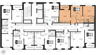 Квартира 2-комн. квартира, 54.4 м² ЖК «1-й Химкинский» Фото 2