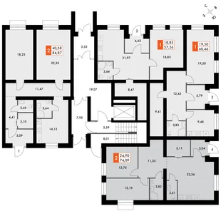 Квартира 3-комн. квартира, 73.9 м² ЖК «ФоРест» Фото 2 Квартира 3-комн. квартира, 73.9 м² ЖК «ФоРест» Фото 2