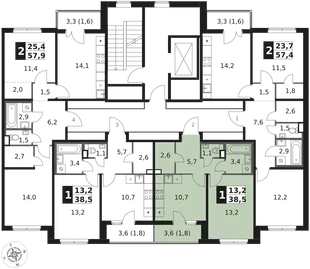 Квартира 1-комн. квартира, 38.5 м² ЖК «1-й Химкинский» Фото 2 Квартира 1-комн. квартира, 38.5 м² ЖК «1-й Химкинский» Фото 2