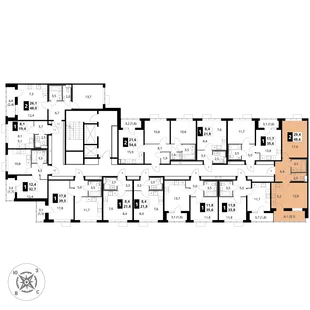 Квартира 2-комн. квартира, 49.6 м² ЖК «1-й Шереметьевский» Фото 2 Квартира 2-комн. квартира, 49.6 м² ЖК «1-й Шереметьевский» Фото 2