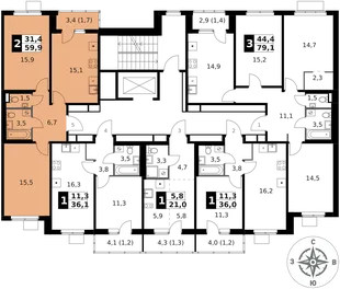 Квартира 2-комн. квартира, 59.9 м² ЖК «1-й Ясеневский» Фото 2 Квартира 2-комн. квартира, 59.9 м² ЖК «1-й Ясеневский» Фото 2