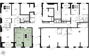Квартира 1-комн. квартира, 35.1 м² ЖК «1-й Химкинский» Фото 2