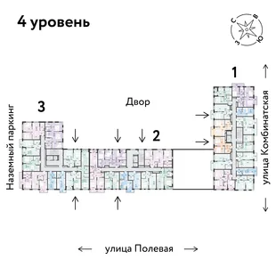 Квартира 3-комн. квартира, 69.7 м² ЖК «Авторский» Фото 1