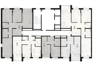 Квартира 3-комн. квартира, 85.7 м² ЖК «Барса» Фото 1 Квартира 3-комн. квартира, 85.7 м² ЖК «Барса» Фото 1