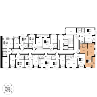 Квартира 2-комн. квартира, 49.5 м² ЖК «1-й Шереметьевский» Фото 2 Квартира 2-комн. квартира, 49.5 м² ЖК «1-й Шереметьевский» Фото 2
