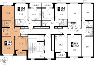 Квартира 2-комн. квартира, 59.4 м² ЖК «1-й Ленинградский» Фото 2 Квартира 2-комн. квартира, 59.4 м² ЖК «1-й Ленинградский» Фото 2