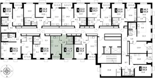 Квартира 1-комн. квартира, 33.3 м² ЖК «1-й Ясеневский» Фото 2 Квартира 1-комн. квартира, 33.3 м² ЖК «1-й Ясеневский» Фото 2