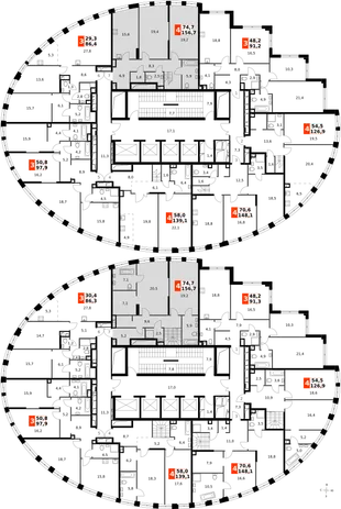Квартира 4-комн. квартира, 156.4 м² ЖК «Sydney City» Фото 2 Квартира 4-комн. квартира, 156.4 м² ЖК «Sydney City» Фото 2