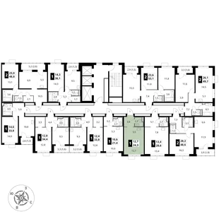 Квартира Студия, 24.3 м² ЖК «1-й Донской» Фото 2 Квартира Студия, 24.3 м² ЖК «1-й Донской» Фото 2