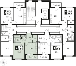 Квартира 1-комн. квартира, 38.5 м² ЖК «1-й Химкинский» Фото 2 Квартира 1-комн. квартира, 38.5 м² ЖК «1-й Химкинский» Фото 2