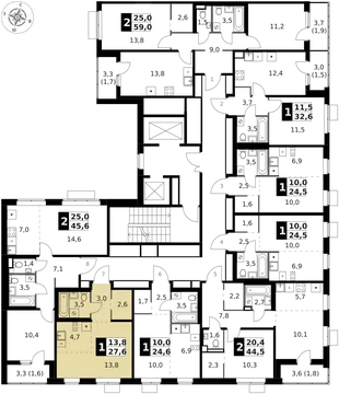 Квартира Студия, 27.6 м² ЖК «1-й Ясеневский» Фото 2