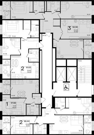 Квартира 2-комн. квартира, 61.63 м² ЖК «Патрики» Фото 1