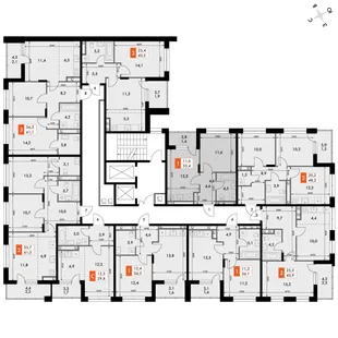 Квартира 1-комн. квартира, 35.4 м² ЖК «ФоРест» Фото 2 Квартира 1-комн. квартира, 35.4 м² ЖК «ФоРест» Фото 2