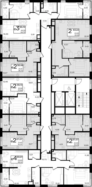 Квартира 2-комн. квартира, 64.96 м² ЖК «Патрики» Фото 1 Квартира 2-комн. квартира, 64.96 м² ЖК «Патрики» Фото 1