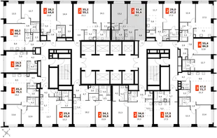 Квартира 2-комн. квартира, 50.9 м² ЖК «Amber Сity» Фото 2 Квартира 2-комн. квартира, 50.9 м² ЖК «Amber Сity» Фото 2
