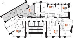 Квартира 3-комн. квартира, 80 м² ЖК «Архитектор» Фото 2 Квартира 3-комн. квартира, 80 м² ЖК «Архитектор» Фото 2
