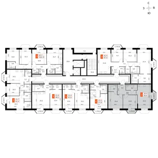 Квартира 3-комн. квартира, 68.8 м² ЖК «Фриссон» Фото 2 Квартира 3-комн. квартира, 68.8 м² ЖК «Фриссон» Фото 2