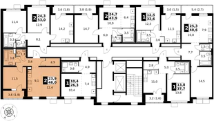Квартира 2-комн. квартира, 48 м² ЖК «1-й Южный» Фото 2 Квартира 2-комн. квартира, 48 м² ЖК «1-й Южный» Фото 2