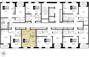 Квартира Студия, 26.9 м² ЖК «1-й Ясеневский» Фото 2 Квартира Студия, 26.9 м² ЖК «1-й Ясеневский» Фото 2