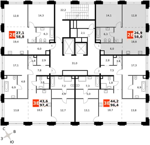 Квартира 2-комн. квартира, 58 м² ЖК «Sydney Prime» Фото 2 Квартира 2-комн. квартира, 58 м² ЖК «Sydney Prime» Фото 2