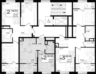 Квартира 2-комн. квартира, 58.77 м² ЖК «Патрики» Фото 1