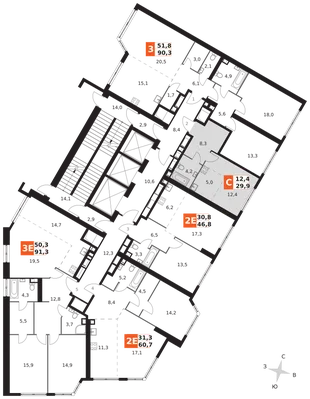 Квартира Студия, 29.9 м² ЖК «Архитектор» Фото 2 Квартира Студия, 29.9 м² ЖК «Архитектор» Фото 2