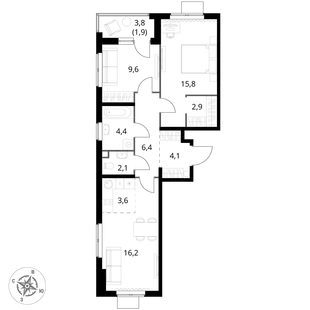 Квартира 3-комн. квартира, 67 м² ЖК «1-й Измайловский» Фото 1