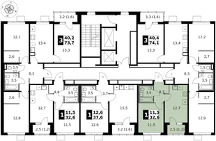 Квартира 1-комн. квартира, 33.2 м² ЖК «1-й Ясеневский» Фото 2