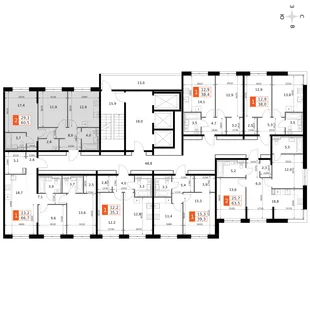 Квартира 2-комн. квартира, 60.5 м² ЖК «Фриссон» Фото 2 Квартира 2-комн. квартира, 60.5 м² ЖК «Фриссон» Фото 2