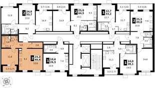 Квартира 2-комн. квартира, 48.4 м² ЖК «1-й Южный» Фото 2 Квартира 2-комн. квартира, 48.4 м² ЖК «1-й Южный» Фото 2