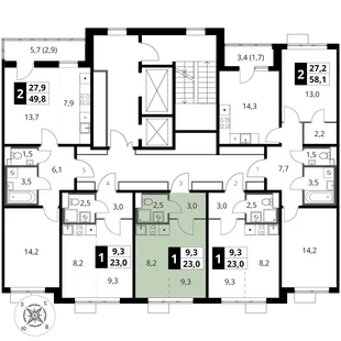 Квартира Студия, 23 м² ЖК «1-й Шереметьевский» Фото 2