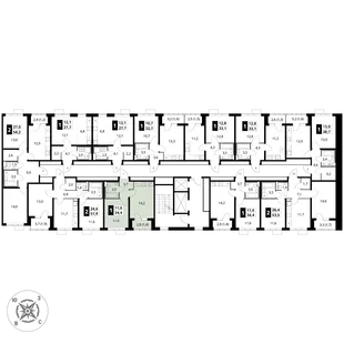 Квартира 1-комн. квартира, 34.4 м² ЖК «1-й Шереметьевский» Фото 2