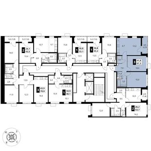 Квартира 3-комн. квартира, 67.3 м² ЖК «1-й Шереметьевский» Фото 2 Квартира 3-комн. квартира, 67.3 м² ЖК «1-й Шереметьевский» Фото 2