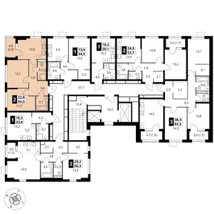 Квартира 2-комн. квартира, 54 м² ЖК «1-й Ясеневский» Фото 1 Квартира 2-комн. квартира, 54 м² ЖК «1-й Ясеневский» Фото 1