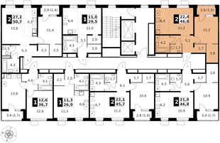 Квартира 2-комн. квартира, 46.8 м² ЖК «1-й Ясеневский» Фото 2