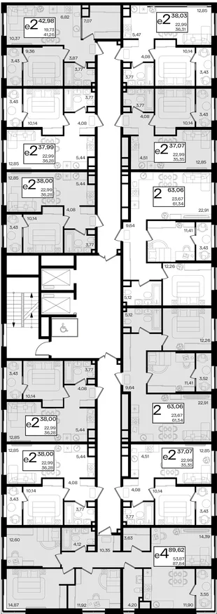 Квартира 2-комн. квартира, 39.07 м² ЖК «Патрики» Фото 1
