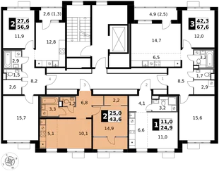 Квартира 2-комн. квартира, 43.6 м² ЖК «1-й Химкинский» Фото 2 Квартира 2-комн. квартира, 43.6 м² ЖК «1-й Химкинский» Фото 2