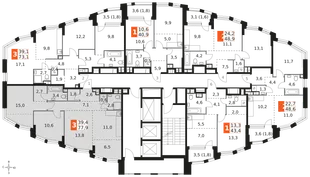 Квартира 3-комн. квартира, 77.9 м² ЖК «Rotterdam» Фото 2