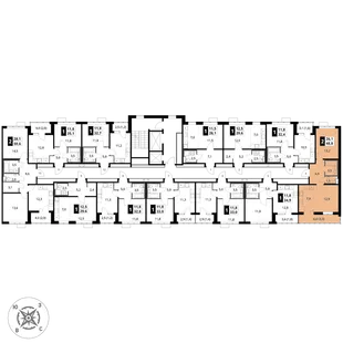 Квартира 2-комн. квартира, 48.8 м² ЖК «1-й Шереметьевский» Фото 2 Квартира 2-комн. квартира, 48.8 м² ЖК «1-й Шереметьевский» Фото 2