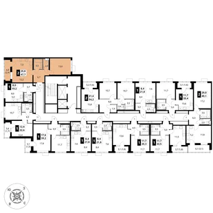 Квартира 2-комн. квартира, 47.7 м² ЖК «1-й Шереметьевский» Фото 2 Квартира 2-комн. квартира, 47.7 м² ЖК «1-й Шереметьевский» Фото 2