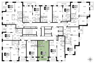Квартира Студия, 29.7 м² ЖК «1-й Саларьевский» Фото 2