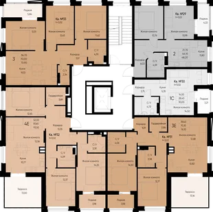 Квартира 3-комн. квартира, 87.3 м² ЖК «Васильевский остров» Фото 1 Квартира 3-комн. квартира, 87.3 м² ЖК «Васильевский остров» Фото 1