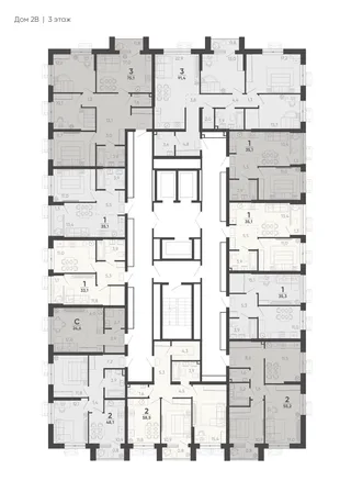 Квартира 3-комн. квартира, 76.97 м² ЖК «Барса» Фото 1