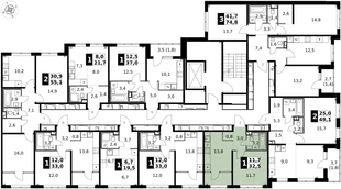 Квартира 1-комн. квартира, 32.5 м² ЖК «1-й Химкинский» Фото 2 Квартира 1-комн. квартира, 32.5 м² ЖК «1-й Химкинский» Фото 2