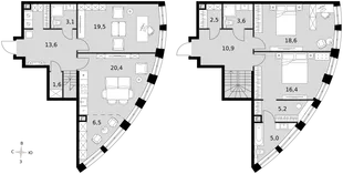 Квартира 4-комн. квартира, 126.9 м² ЖК «Sydney City» Фото 1 Квартира 4-комн. квартира, 126.9 м² ЖК «Sydney City» Фото 1