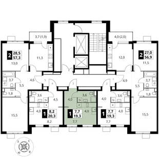 Квартира Студия, 19.3 м² ЖК «1-й Шереметьевский» Фото 1 Квартира Студия, 19.3 м² ЖК «1-й Шереметьевский» Фото 1