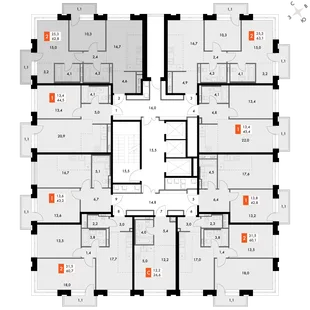 Квартира 2-комн. квартира, 62.8 м² ЖК «Философия» Фото 2 Квартира 2-комн. квартира, 62.8 м² ЖК «Философия» Фото 2