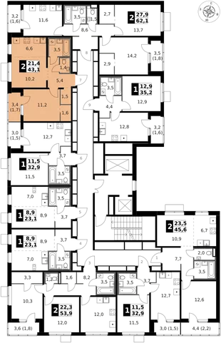 Квартира 2-комн. квартира, 44.2 м² ЖК «1-й Ясеневский» Фото 2 Квартира 2-комн. квартира, 44.2 м² ЖК «1-й Ясеневский» Фото 2