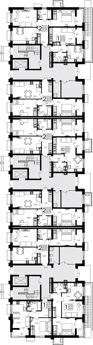 Квартира 1-комн. квартира, 33.7 м² ЖК «Семисчастье» Фото 1 Квартира 1-комн. квартира, 33.7 м² ЖК «Семисчастье» Фото 1