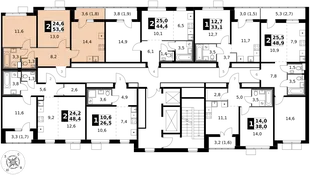 Квартира 2-комн. квартира, 53.6 м² ЖК «1-й Южный» Фото 2 Квартира 2-комн. квартира, 53.6 м² ЖК «1-й Южный» Фото 2